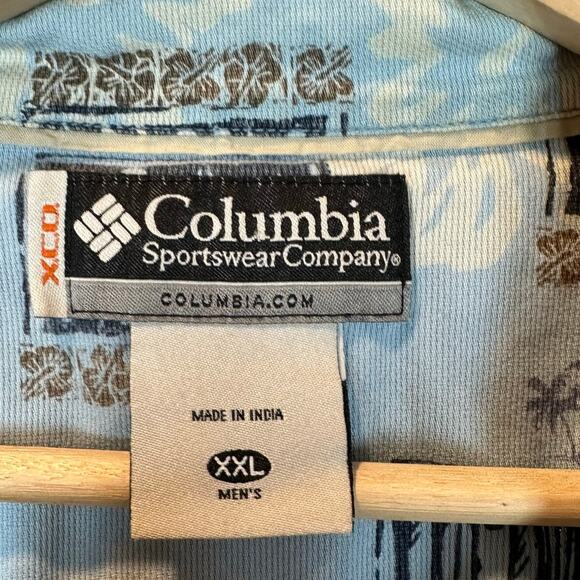 Columbia XCO Short Sleeve Button Down Camp Shirt Aloha Hawaiian Men's XXL 2X 2XL - Picture 5 of 7